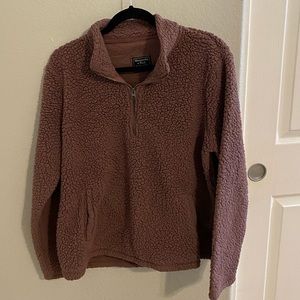 Abercrombie and Fitch Fuzzy Quarter Zip